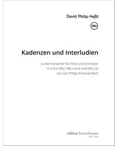 Kadenzen und Interludien zu den Flötenkonzerten Wq 168 und Wq 22 von C. P. E. Bach